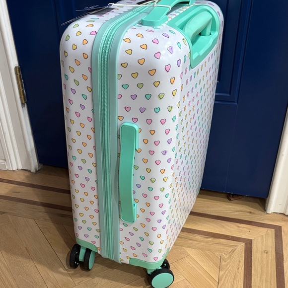 Roller Rabbit Colorful Heart Pattern Suitcase - Picture 3 of 10